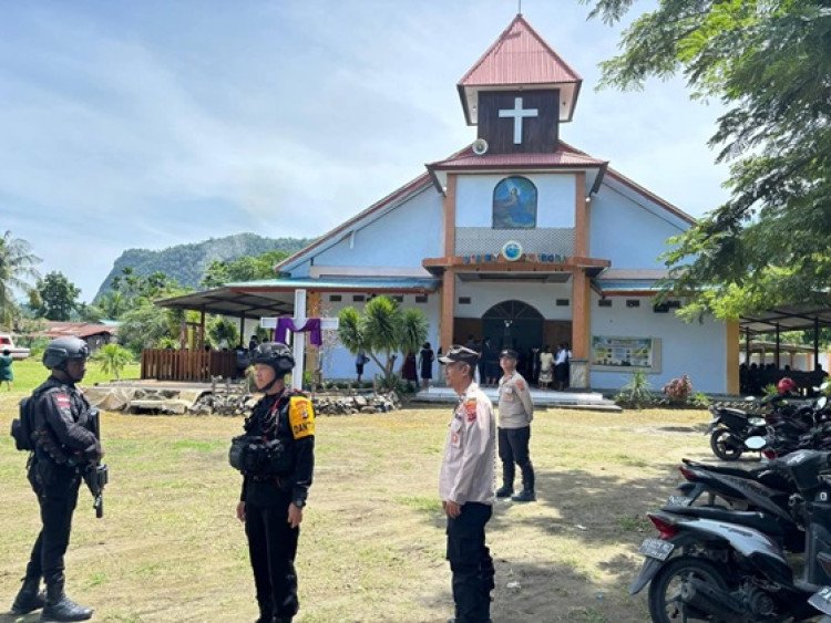 629 Personel Polresta Jayapura Amankan Rangkaian Perayaan Paskah